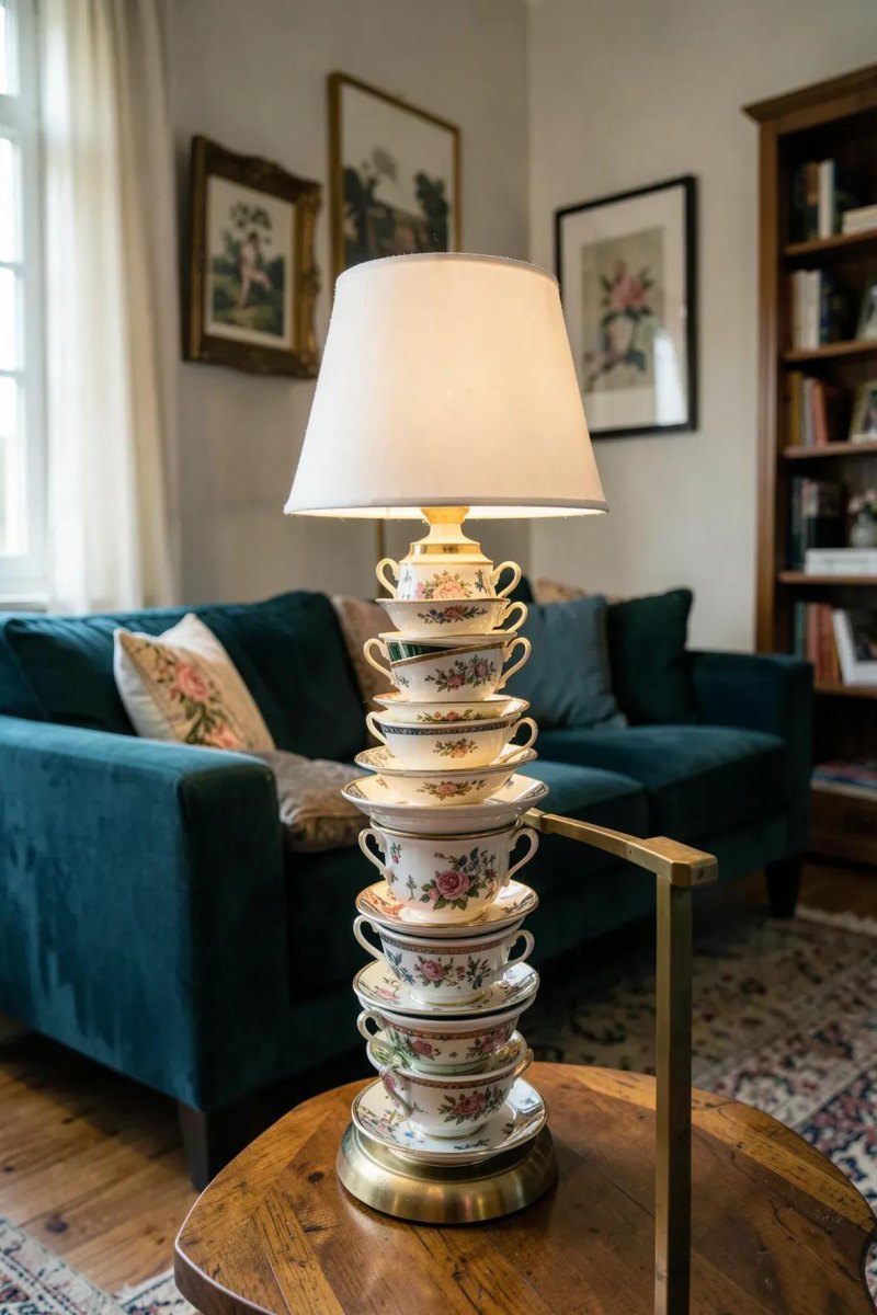 Dekorierte alte Lampe