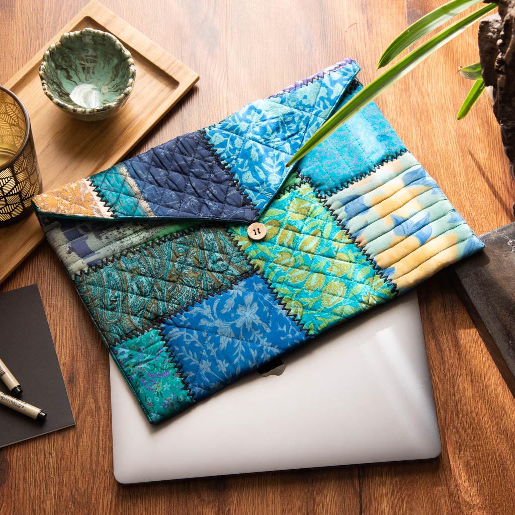 Tablet-Hülle aus Hemdenstoff
