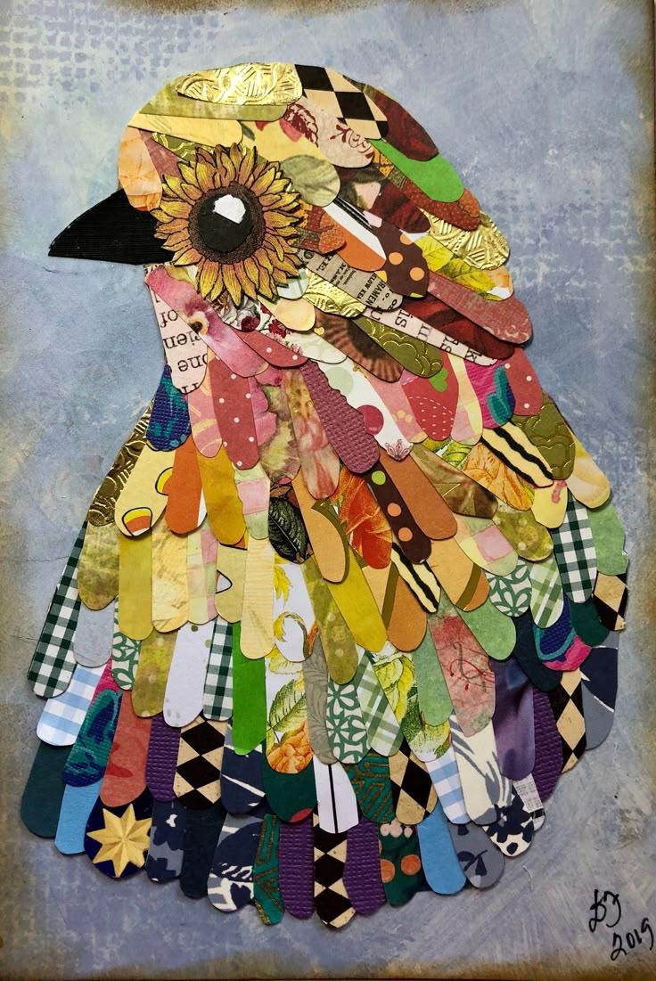 Papierreste Collage Kunst