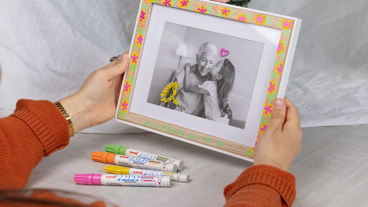 Gestalteter Bilderrahmen DIY