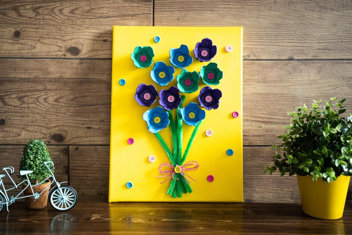 Wandkunst aus Eierkartons