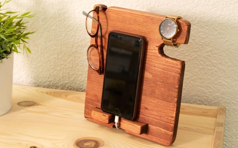 Holz Handyhalterung DIY