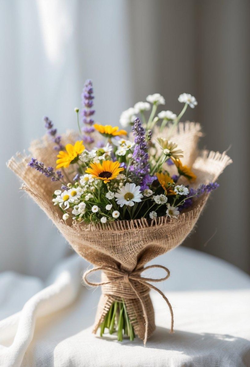 Rustikaler Blumenstrauß Naturdeko