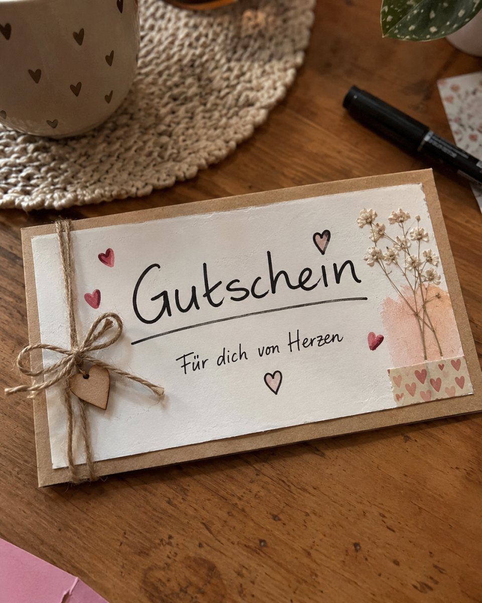 Gutschein-Karte mit persönlichem Text