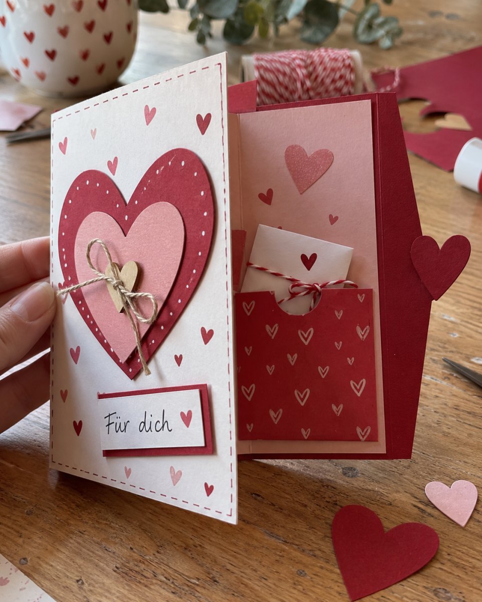 DIY Geheimfach Karte basteln für kleine Überraschungen