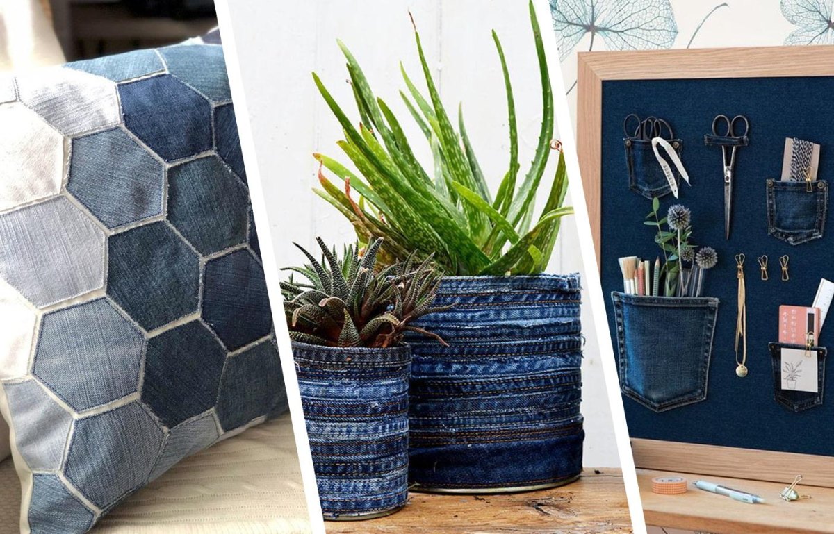 Wohnaccessoires aus Jeansstoff