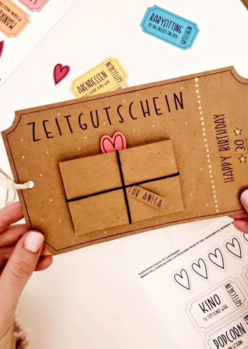 Kreativer DIY Gutschein