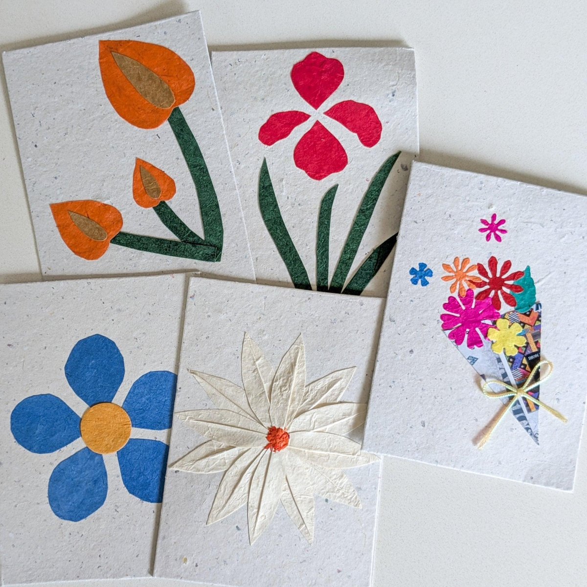 Recycelte Papier Grußkarten