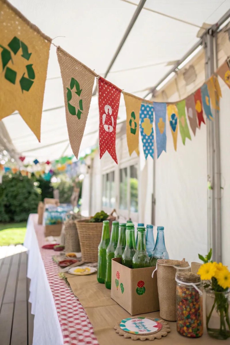 Nachhaltige Recycling Partydeko