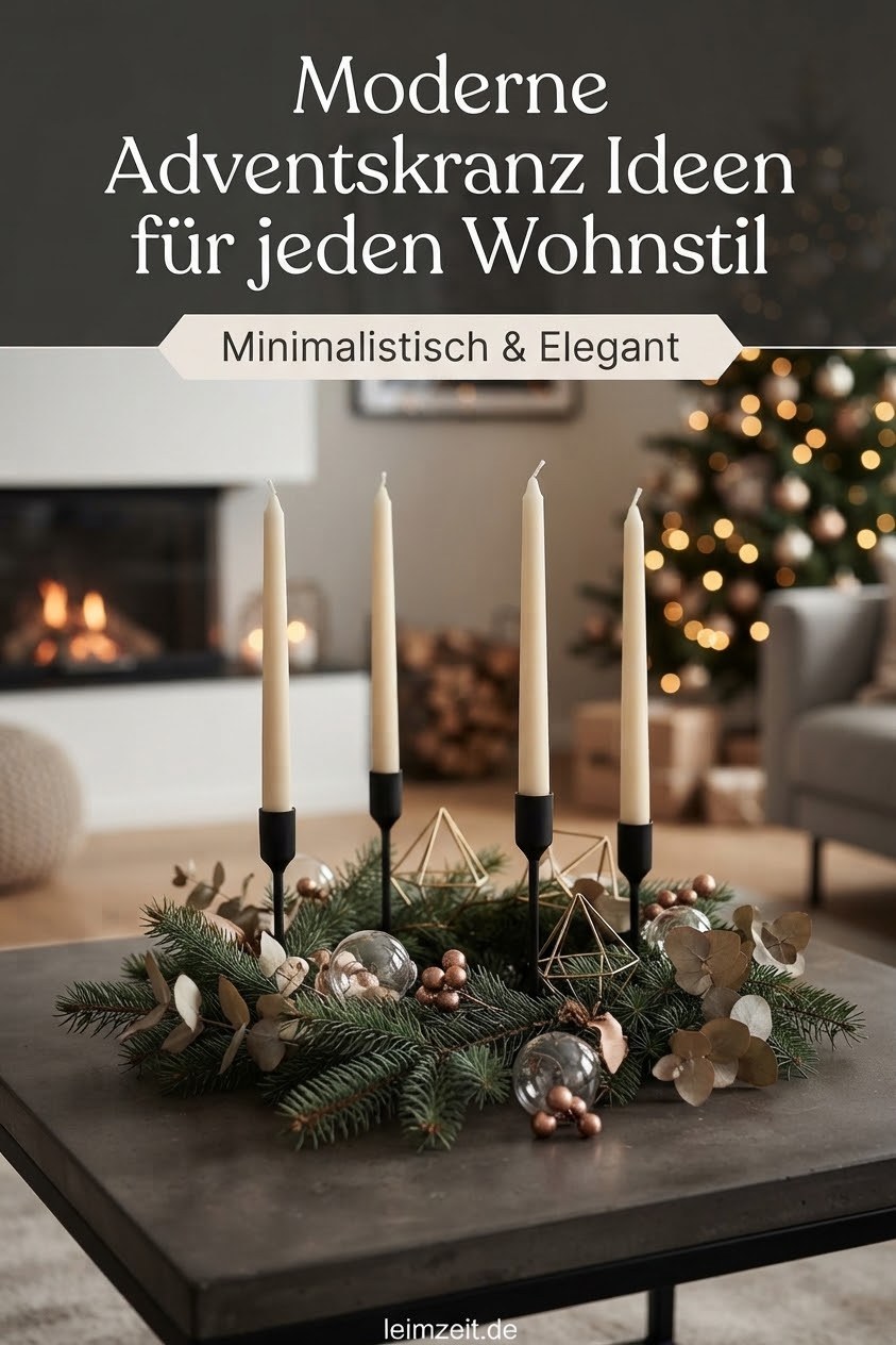 Moderne Adventskranz Ideen für jeden Wohnstil