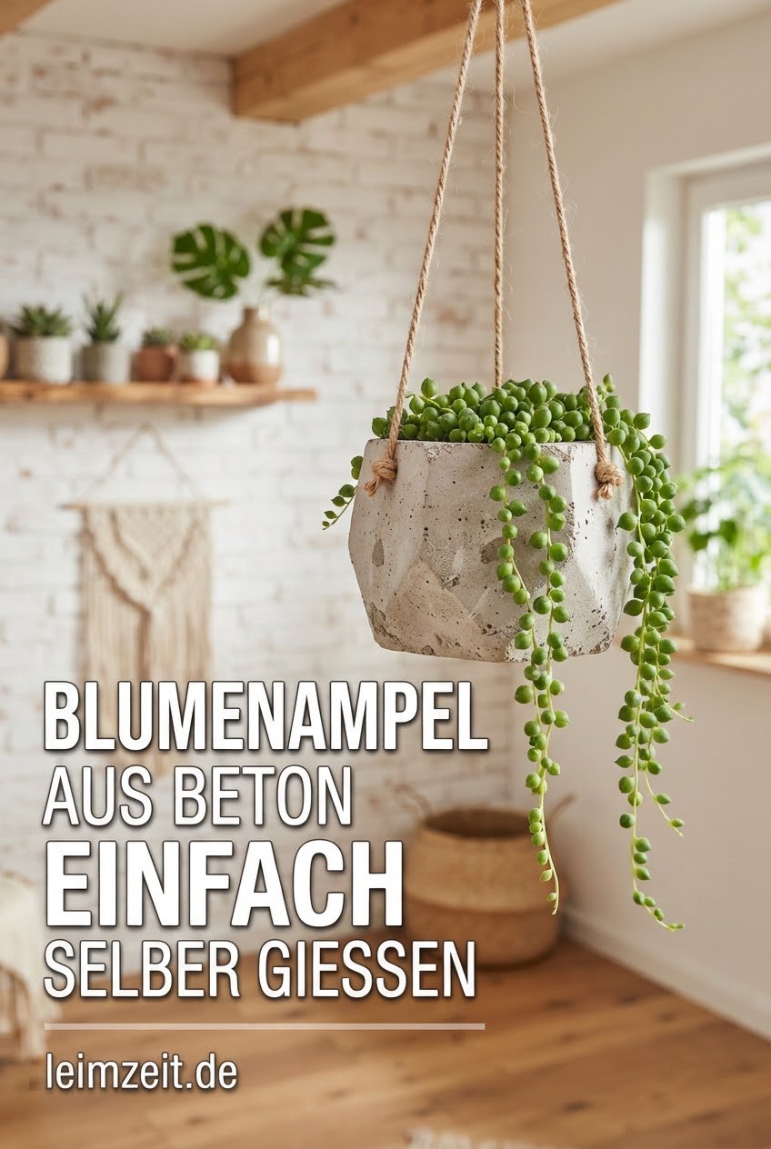 Blumenampel Aus Beton Einfach Selber Gießen