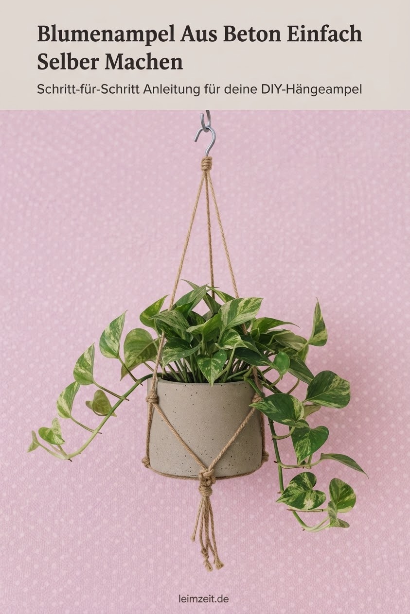 Blumenampel Aus Beton Einfach Selber Machen