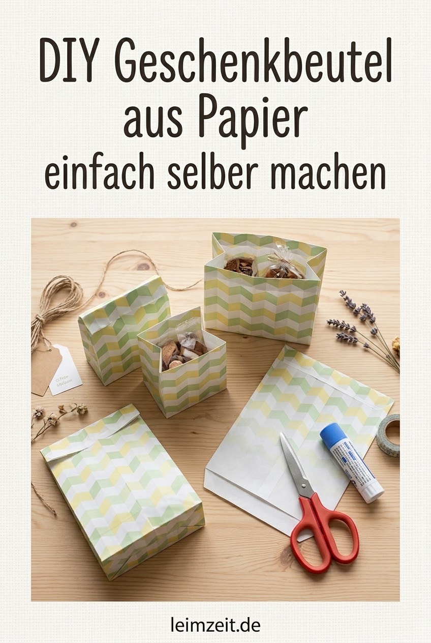 DIY Geschenkbeutel aus Papier einfach selber machen