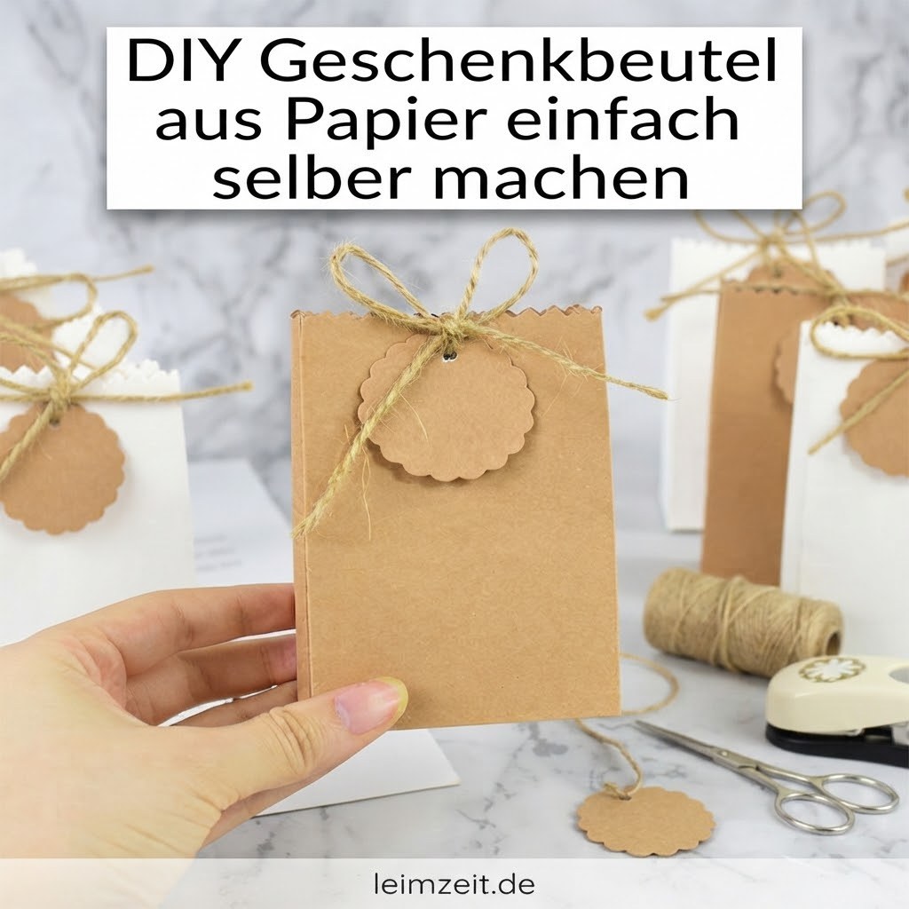 DIY Geschenkbeutel aus Papier einfach selber machen