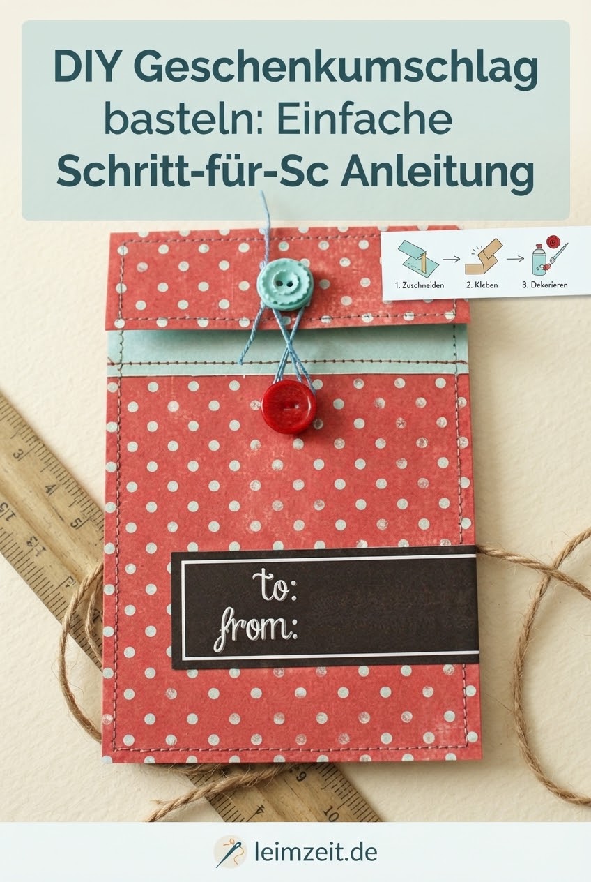 DIY Geschenkumschlag basteln: Einfache Schritt-für-Schritt-Anleitung