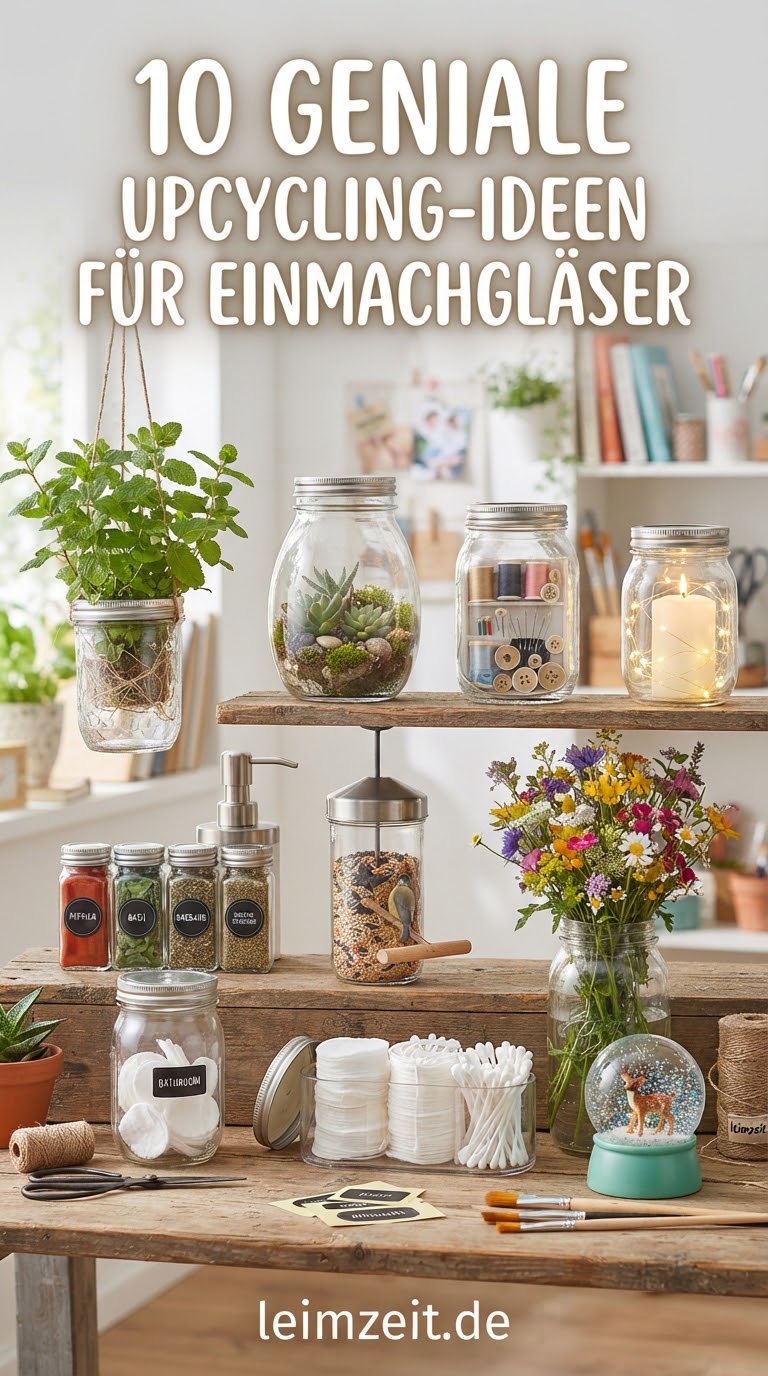 10 geniale Upcycling-Ideen für Einmachgläser