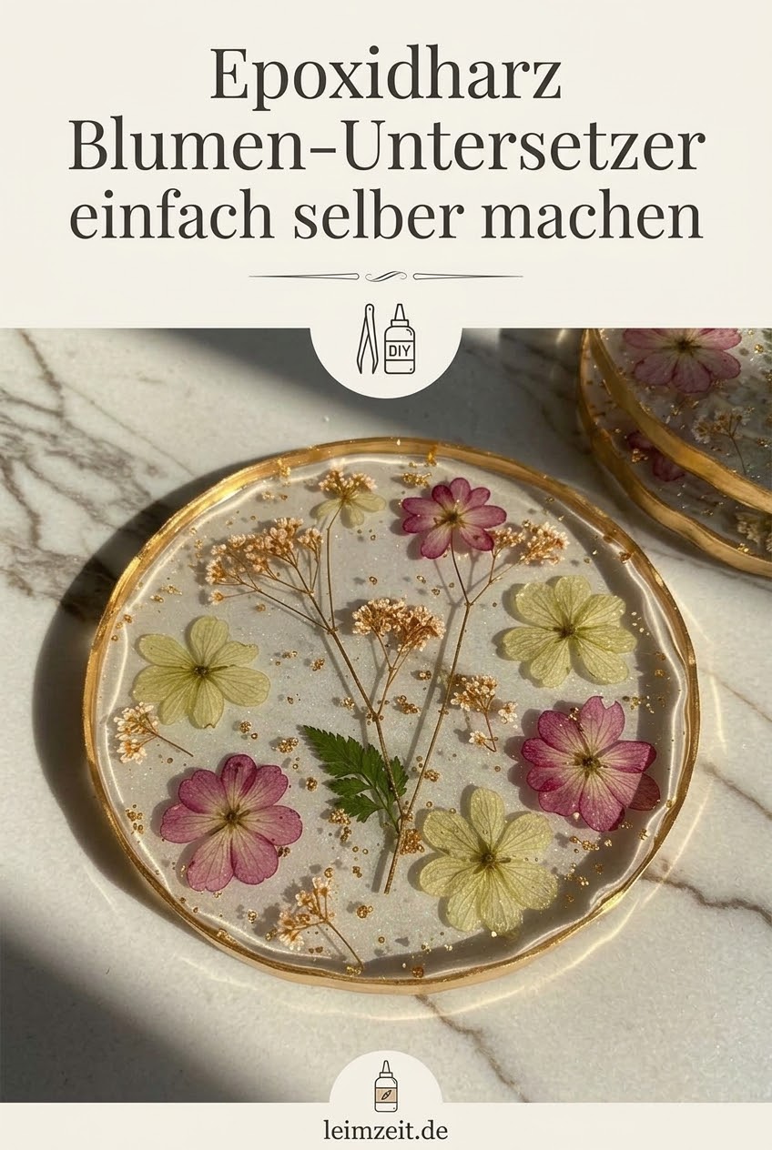 Epoxidharz Blumen-Untersetzer einfach selber machen
