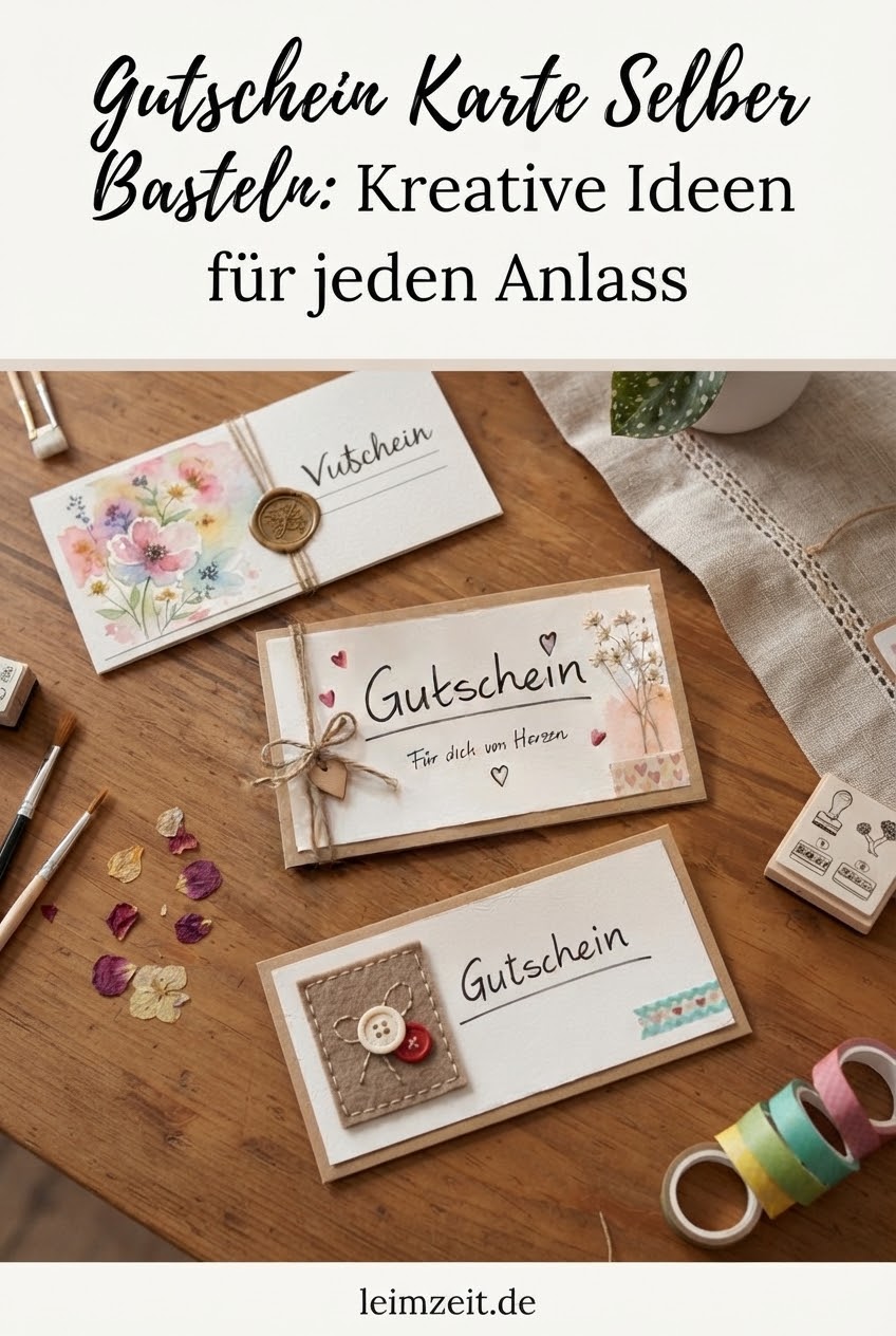 Gutschein Karte Selber Basteln: Kreative Ideen für jeden Anlass