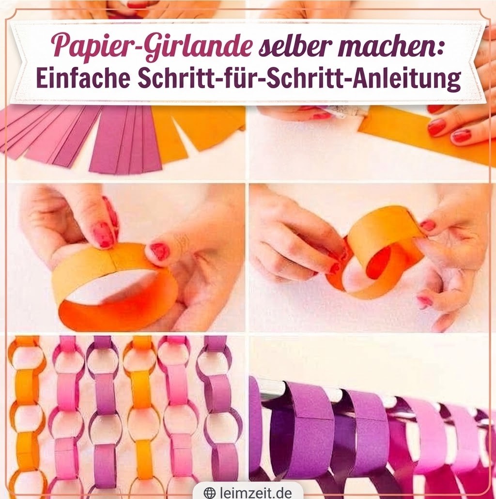 Papier-Girlande selber machen: Einfache Schritt-für-Schritt-Anleitung