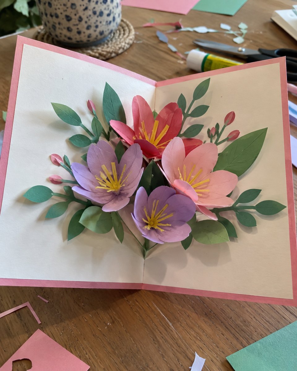 Pop-Up-Blumen aus Papier