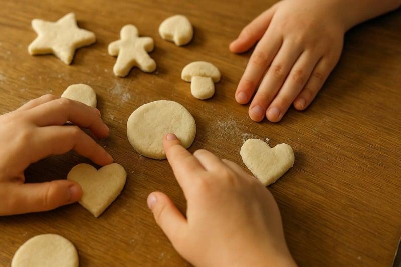 Kinder formen Salzteig Figuren