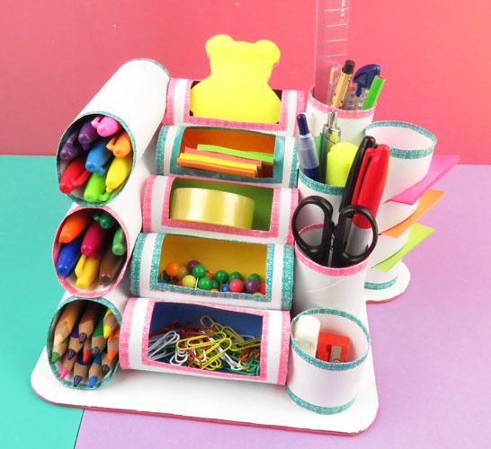 DIY Schreibtisch Organizer Recycling