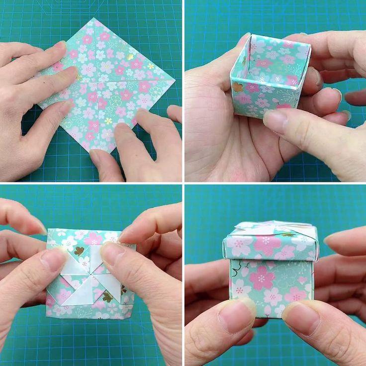 Gefaltete Papier Geschenkbox Seiten