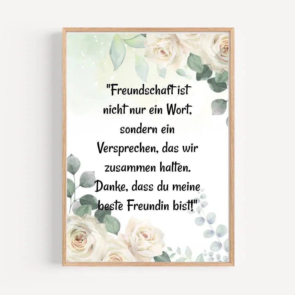 DIY Poster Freundschaftsspruch