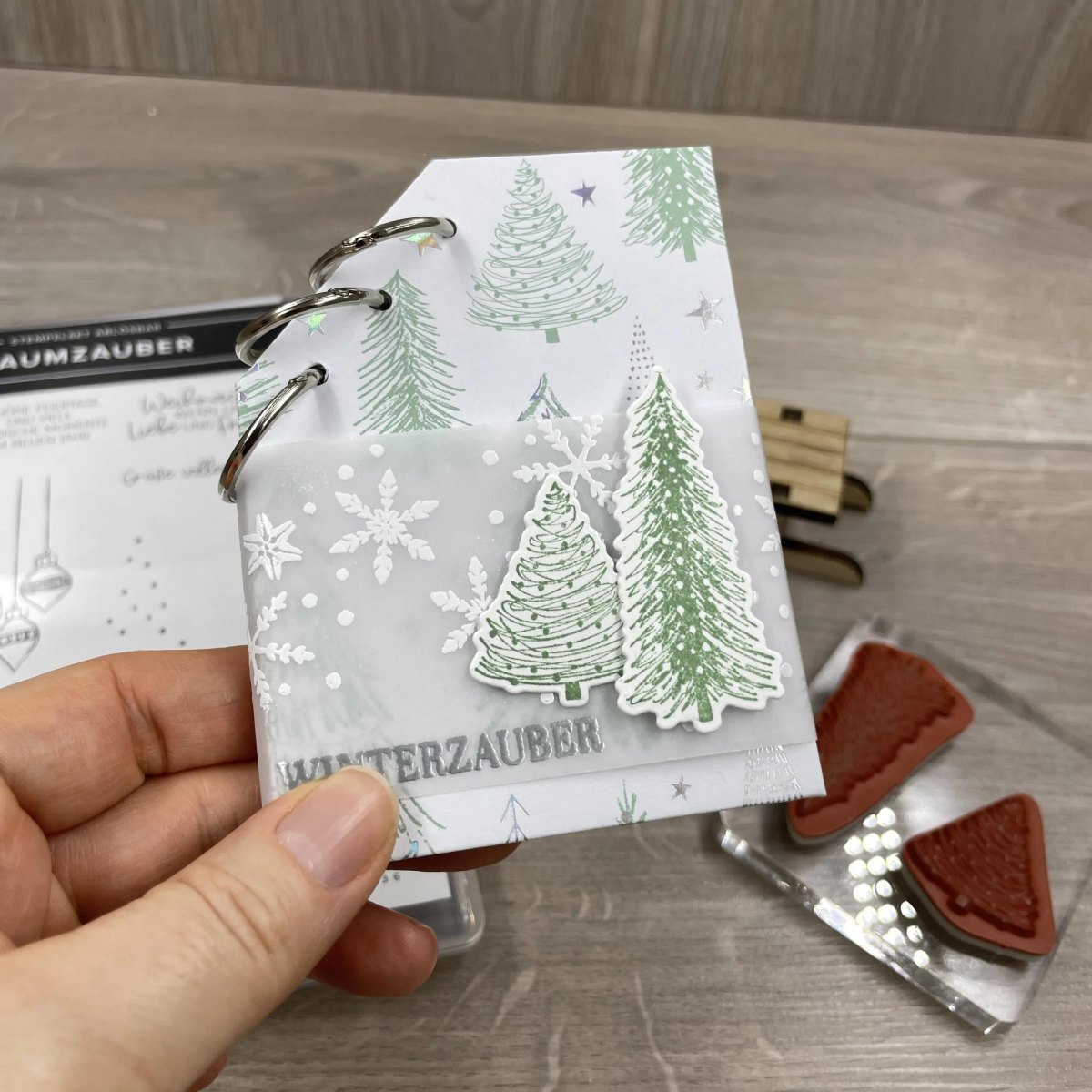 Selbstgemachtes Notizbuch als Geschenk