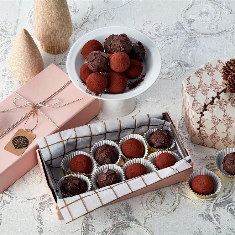 Selbstgemachte Pralinen Geschenk