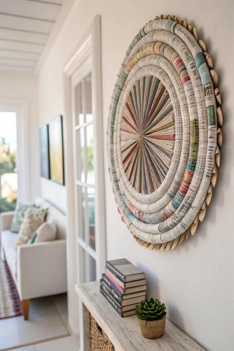 Papier Wanddekoration Upcycling